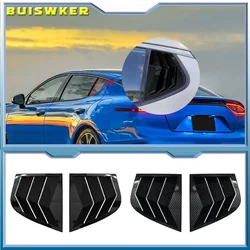 Car Rear Louver Window Side Shutter Cover Trim Sticker Vent Scoop for Kia Stinger 2018-2023 Accessories Black