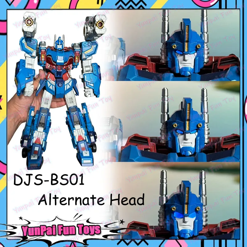 DJS BS01 IDW Ultra Magnus Alternate Head Skybreaker Swap Head Kit 3 Face Plates Craftsman Toys  Magnet-Controlled LED Blank Head