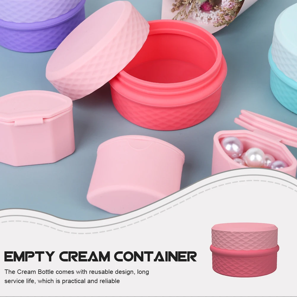 

Beauty Packing Box Travel Silica Gel Containers Small for Creams Lotions Toiletries Reusable Bottle Mouth Design Long