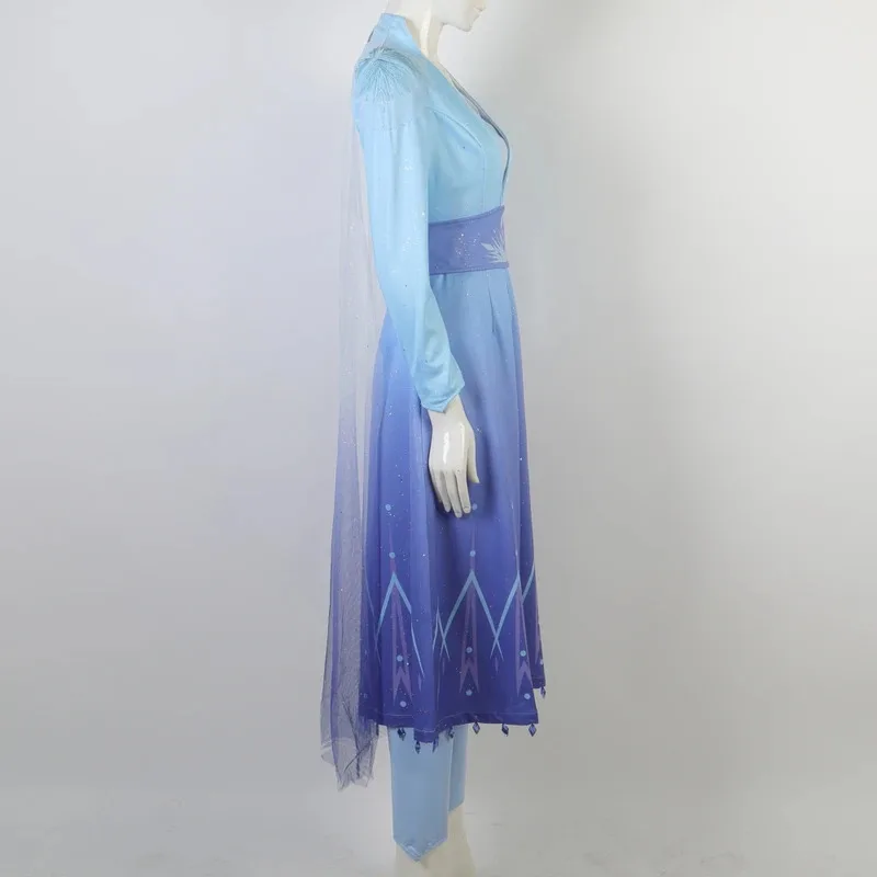 

DY20New Cosplay Snow Queen Adult Elsa Dress Costume Halloween Cosplay Elsa Anna Costume Princess Ice Queen Outfit Full Sets25
