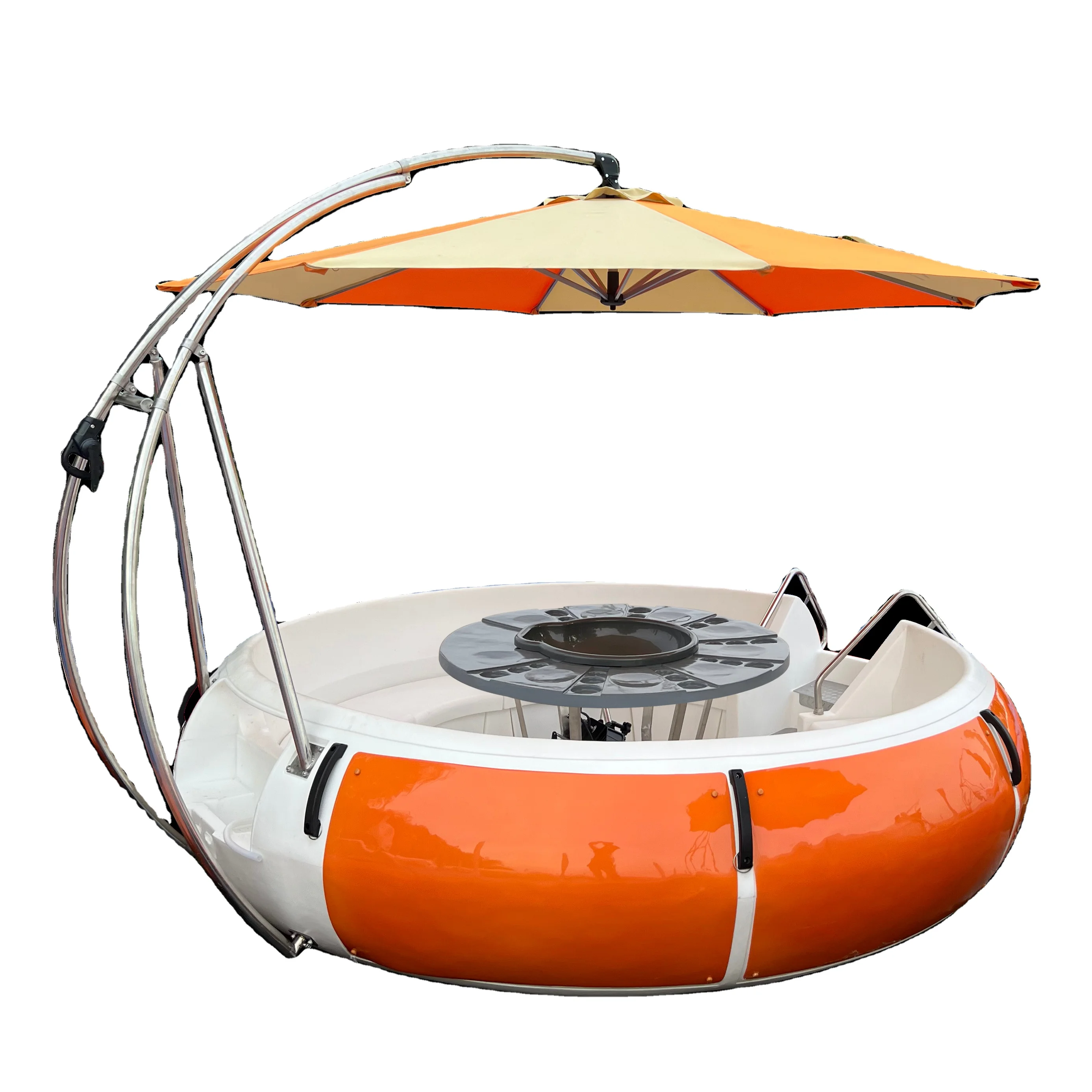 Altro attrezzature per giochi d'acqua Parco giochi Parco giochi BBQ Ciambella Barca per bambini e adulti Illuminazione a LED Barca notturna colorata per l'intrattenimento