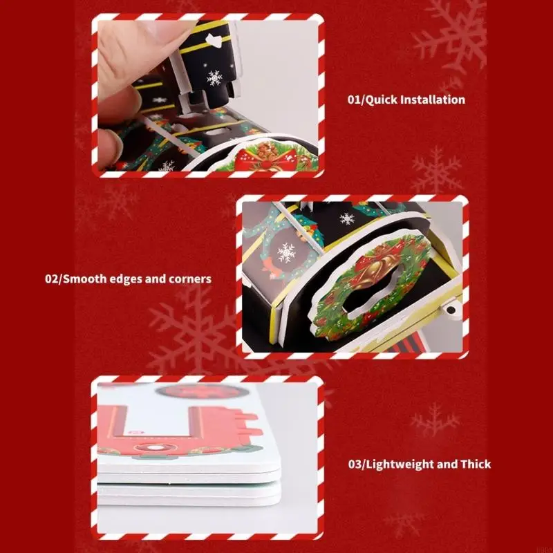 

Holiday Puzzle Set For Family Bonding Christmas Handmade Home Decoration Project Paper Card Jigsaws Accessories