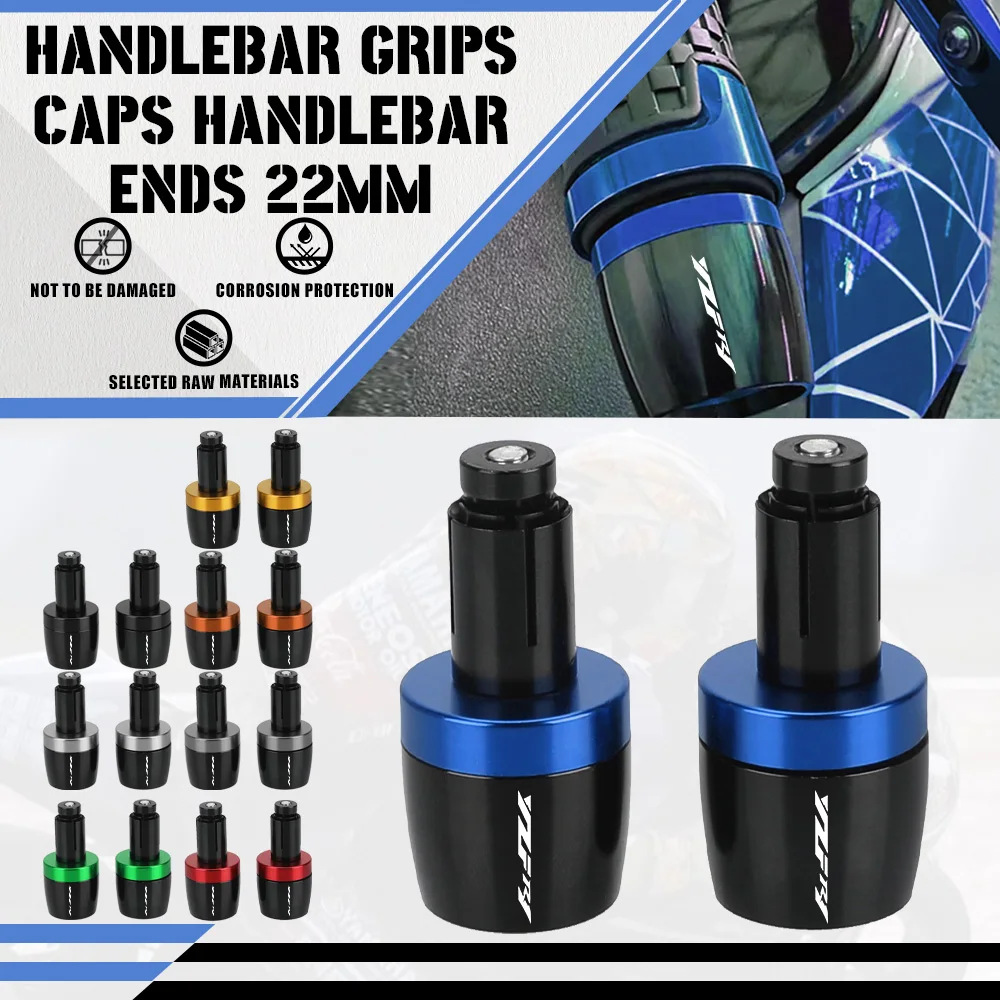 For Yamaha YZFR1 YZF-R1 2003-2024 2023 2004 2006 2005 2007 2008 2009 2010 22MM Motorcycle Universal Handlebar Grips End Cap Plug