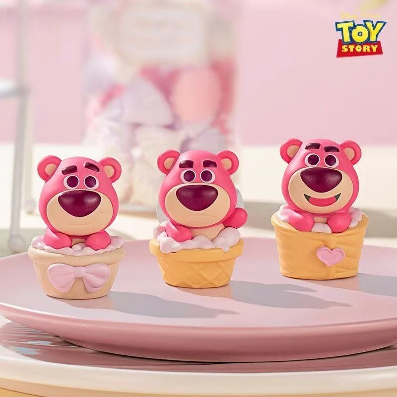 Disney Strawberry Bear Blind Box, Mini Dessert Party Collectible Doll, Birthday Gift Toy Strawberry Bear Mystery Box Mini Doll