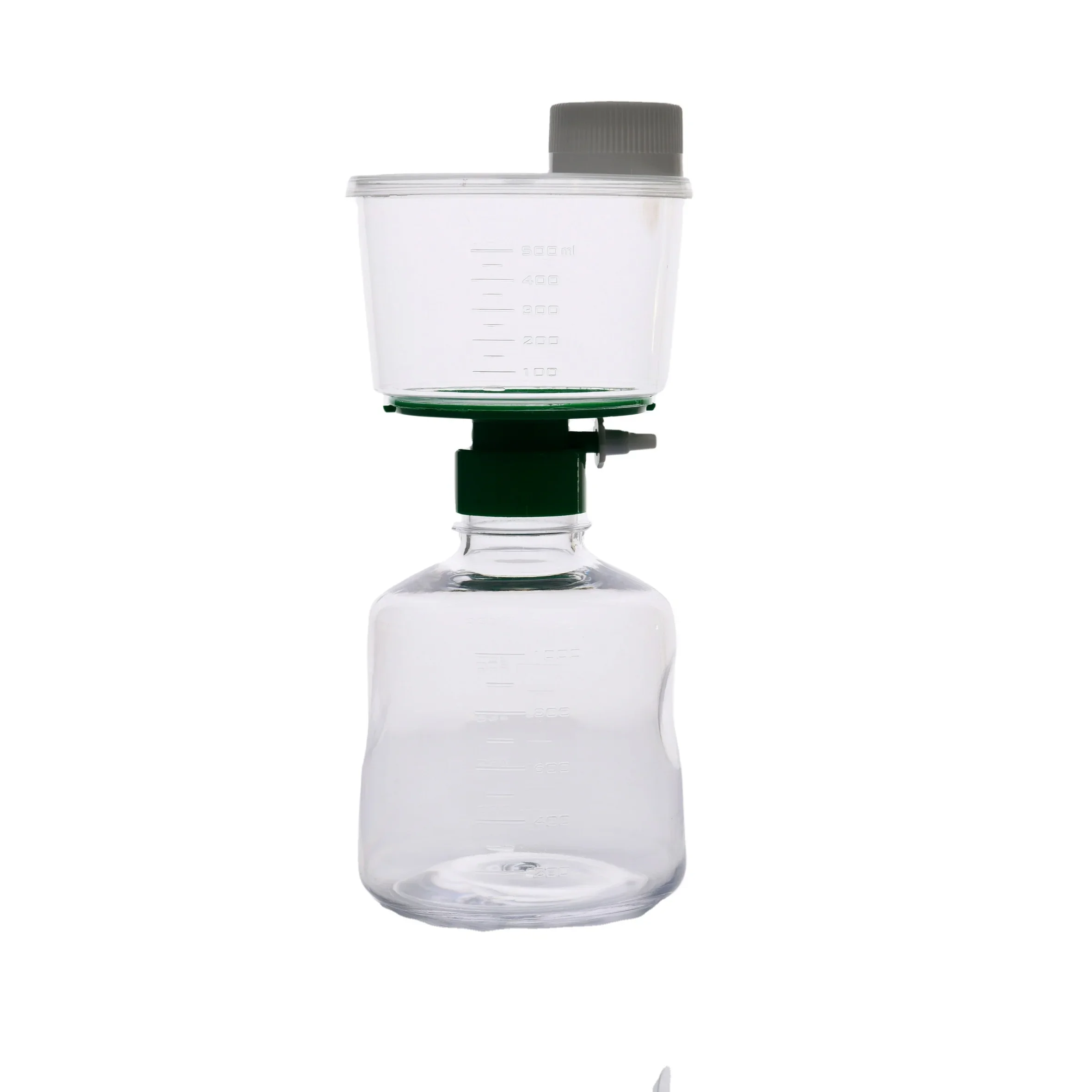 Disposable 250ml 500ml 1000ml 0.22um PES membrane funnel PS made bottle top vacuum filter