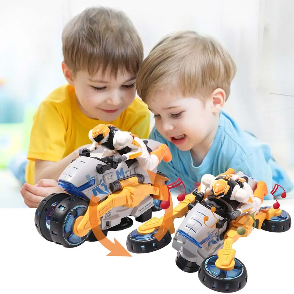 

Мотоцикл-трансформер 360° с электроприводом, динамической подсветкой и звуковыми эффектами