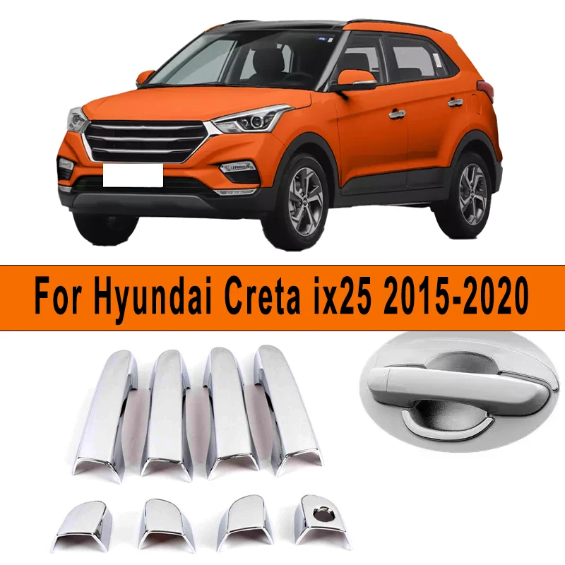 

Car Door Handle Cover Trim Sticker Styling Scratch Resistant Auto Accessories For Hyundai Creta Hyundai ix25 2015-2020 2019 2018