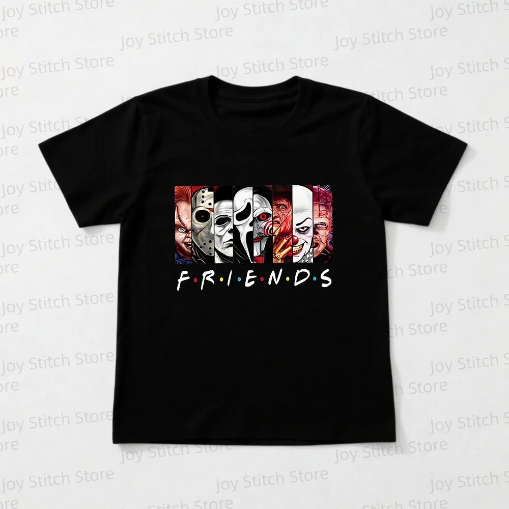 

Horror movie character print summer men's T-shirt, unisex, Halloween costume, cotton crew neck, ideal holiday gift,fast shipping
