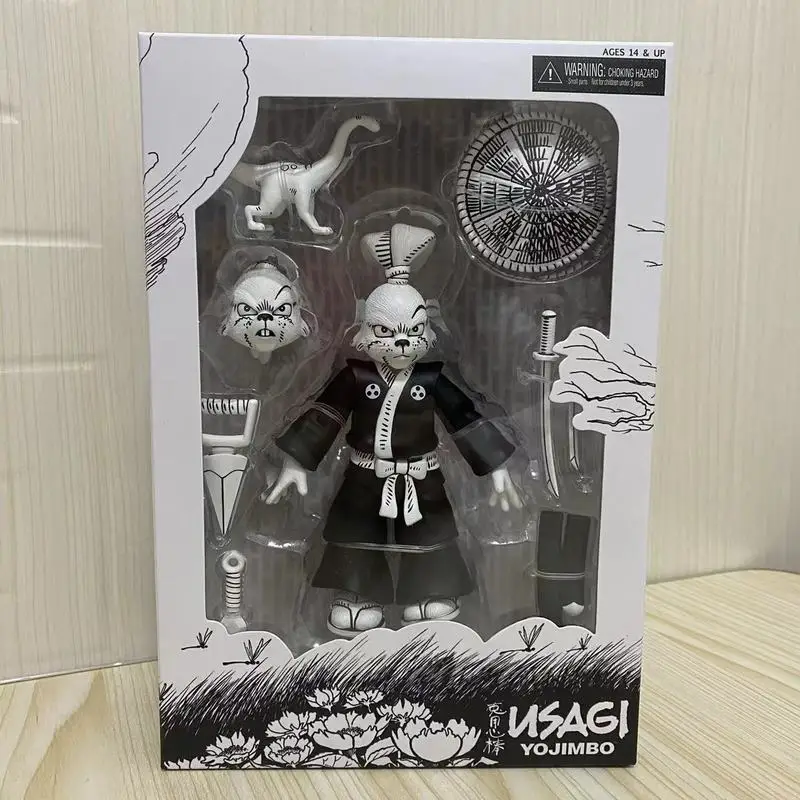 NECA Action Figure Toys Teenage Mutant Ninja Turtle Miyamoto Usagi Usagi Yojimbo Figurine 7inch Movable Collection Model Gift