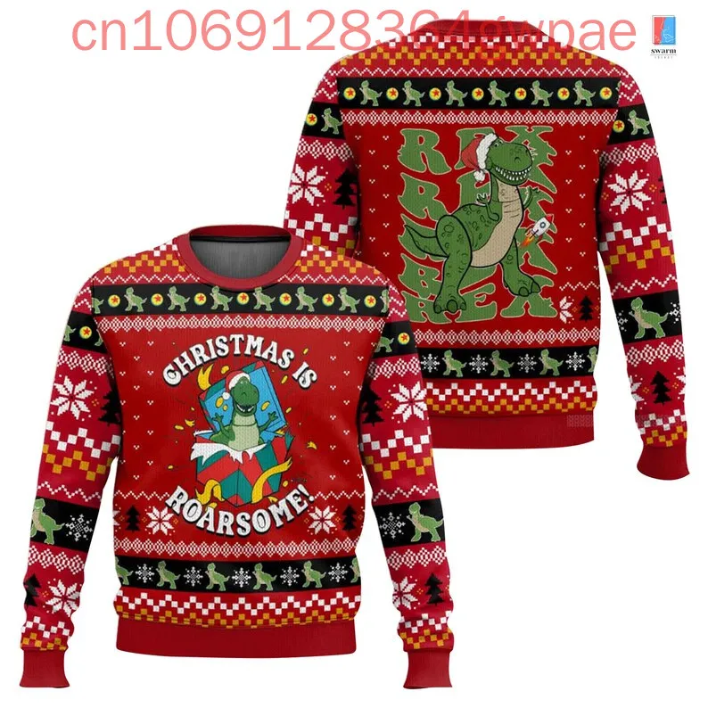 Disney Toy Story Movie Christmas Ugly Men Sweater Character Xmas Woody Buzz Lightyear Santa Hat Shirt Magic Kingdom Gift