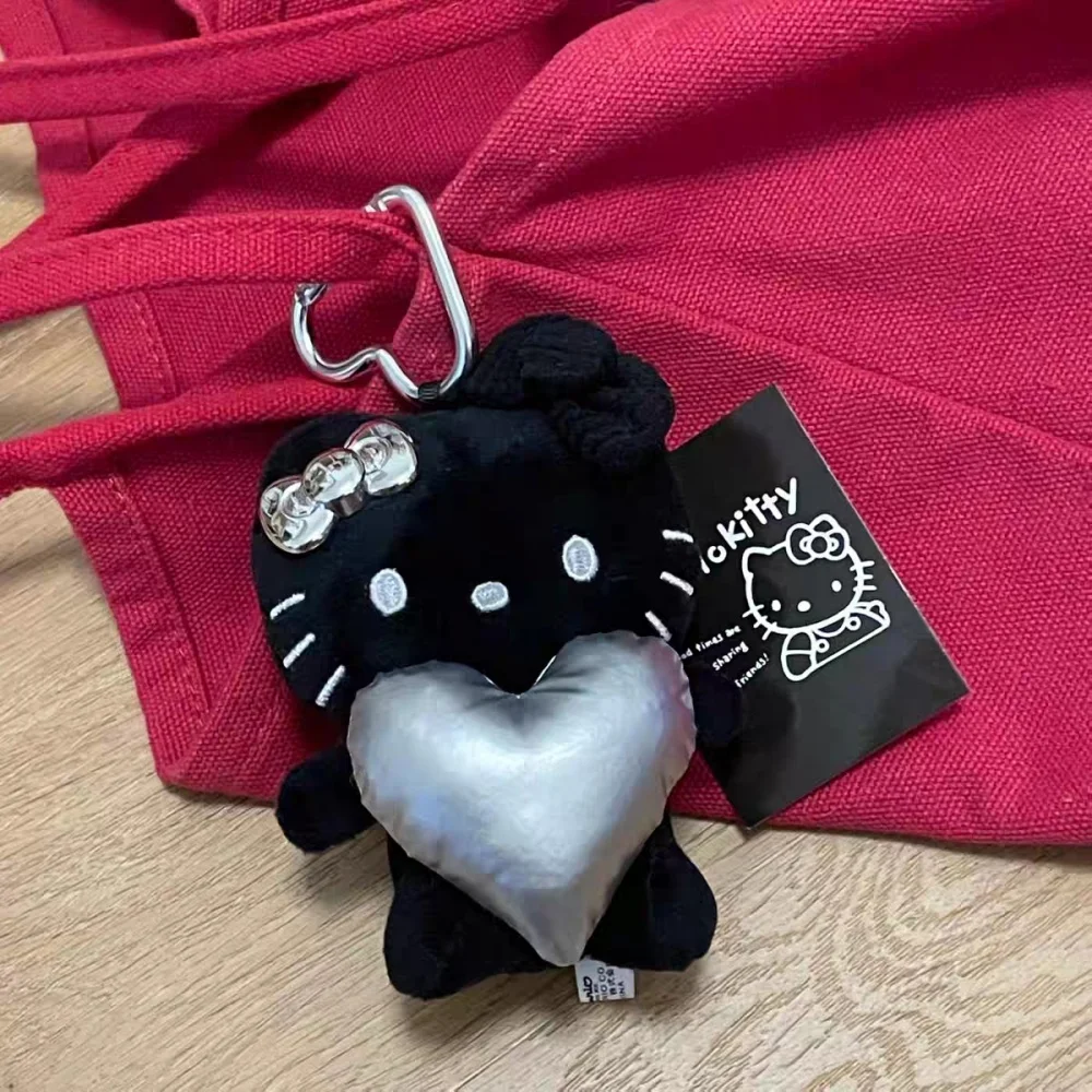 새로운 Sanrio 헬로 키티 플러시 키 체인 만화 Kt 고양이 학생 배낭 장식 Kawaii 열쇠 고리 액세서리 소녀 생일 선물