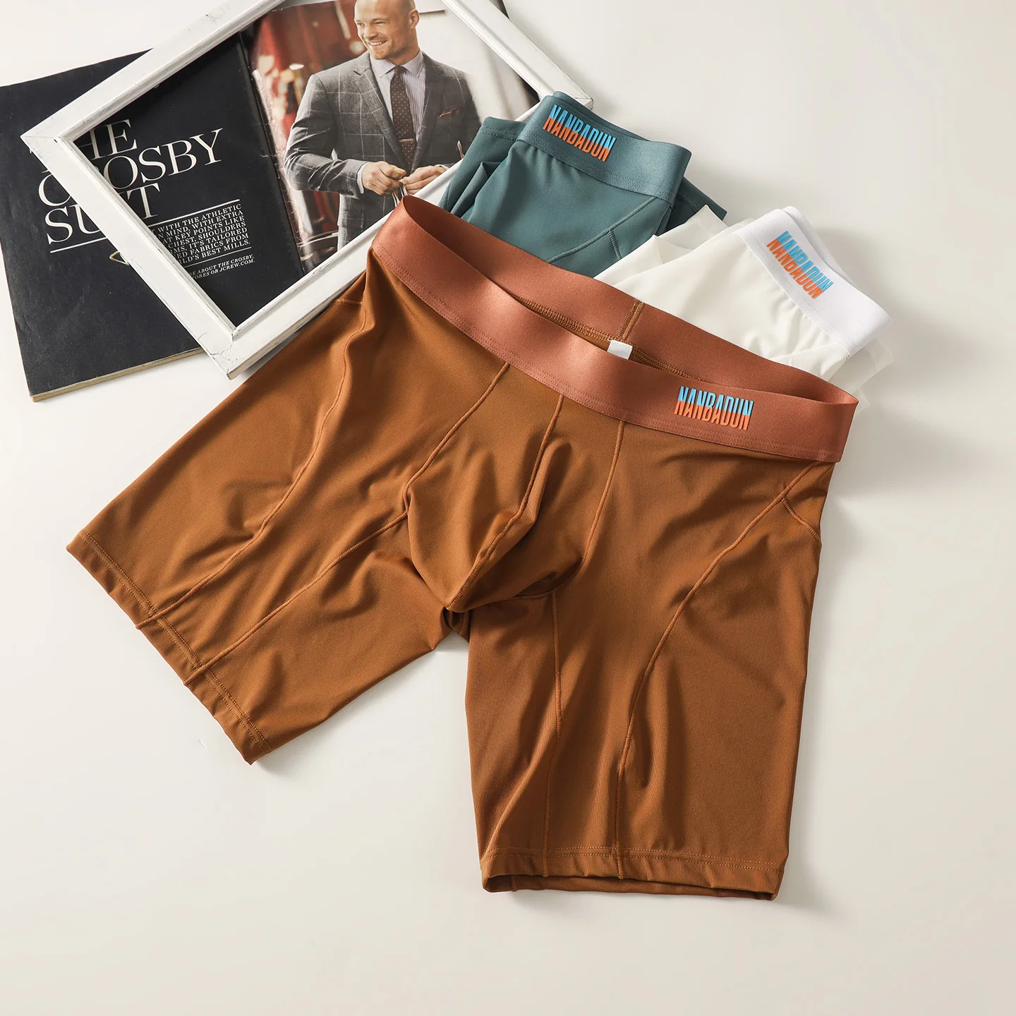 Sport Man Boxers Lengthened Legs Underwear Protective Undershorts Spacious U-shape Men Under Panties for Cycling/Running