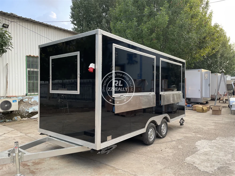 

Street Food Truck Coffee Bar Ice Cream Pizza Cart Mobile Kitchen Burger BBQ Catering Food Trailer Fully Equipped