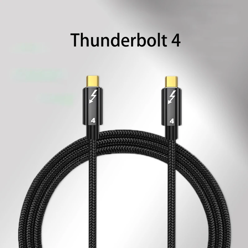 1Ps Thunderbolt 4 Cable USB4.0 40Gbps USB C to Type C PD 100W 5A 8K@60Hz Fast Charging Data Transfer USB-C Cable for Macbook Pro