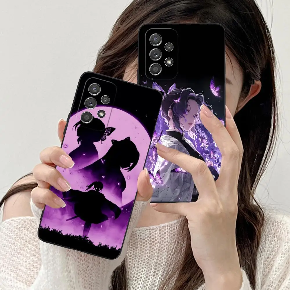 Demon Slayer Shinobu Kocho Phone Case for Samsung Galaxy A73 72 71 70 56 55 54 53 52 36 35 34 23 16 15 5G Colour Protective
