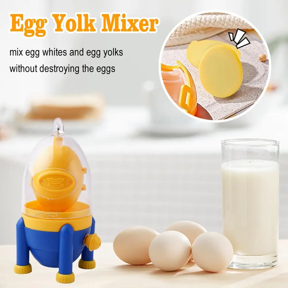 

1PCS Manual Egg Puller String Operated Egg Mixer For Cook Blending Yolk White Without Breaking Shell Kitchen Helper Gadget Tool