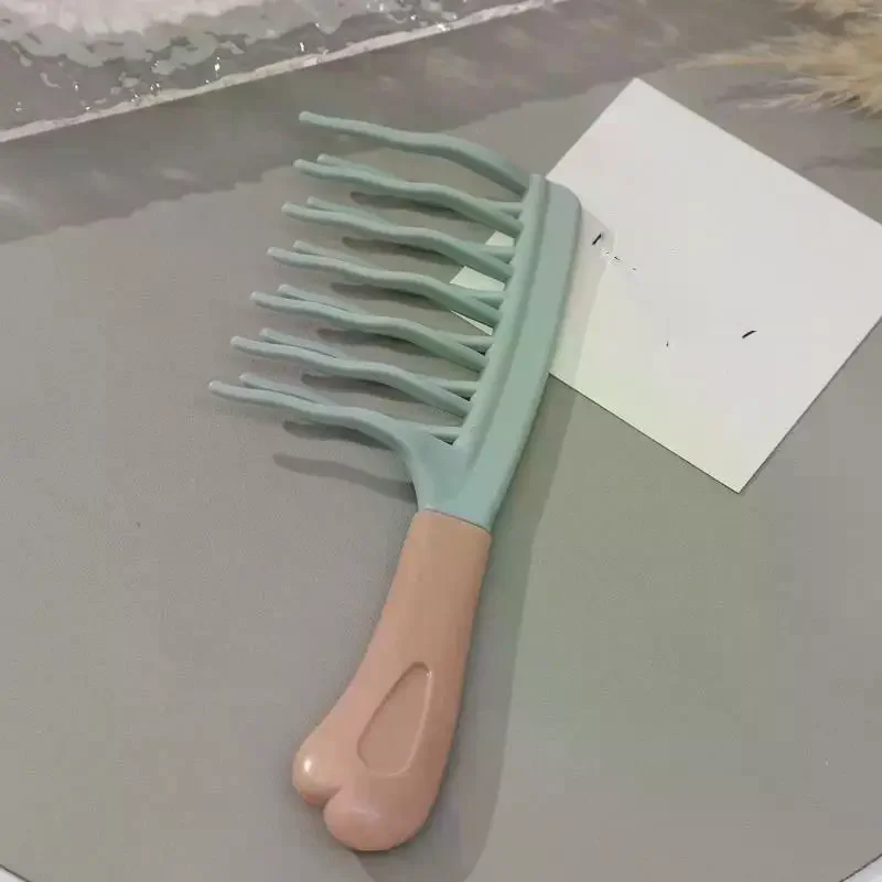 Dual Wide-Tooth Hair Combs, Ideal For Long Curls & Voluminous Styles, Curly Hair Management &Home Massage, Elegant Hair Care