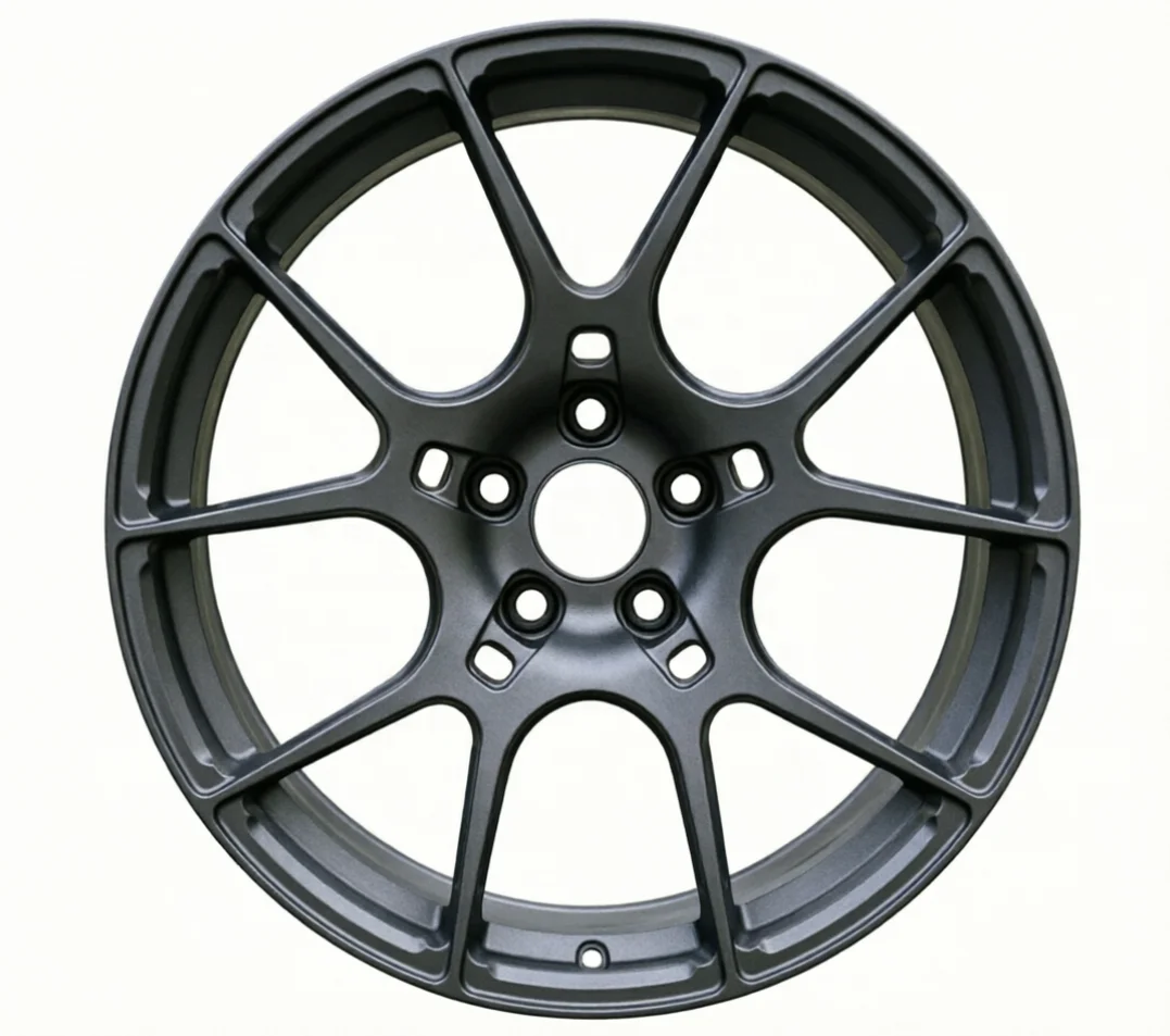 One Piece Forged Wheels Deep Concave Matte Black Alloy Rims Lightweight Performance Car Wheels 18-22 Inch