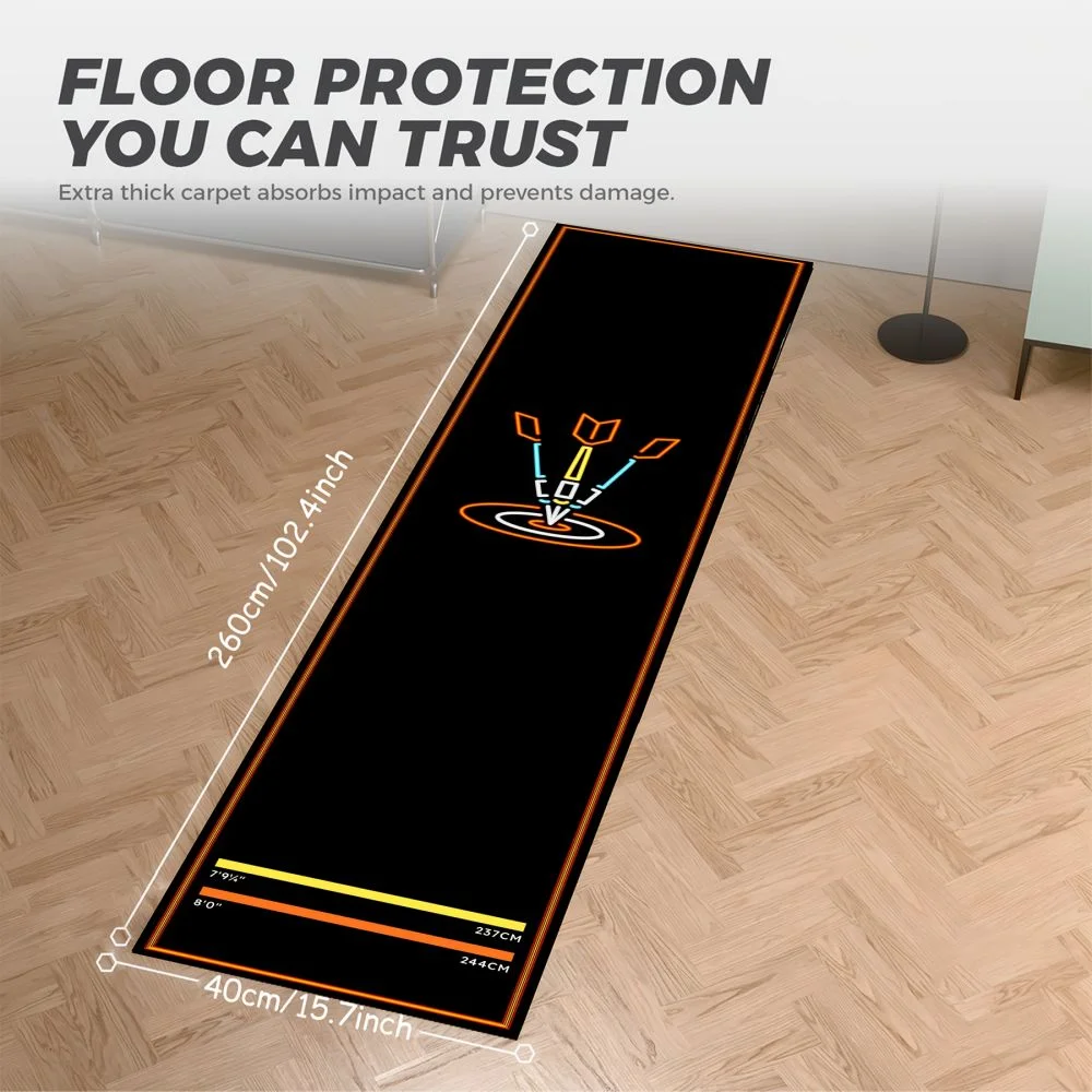 VIKAMA Professional Dart Mat Throw Line Carpet Non-Slip Wear-Resistant Floor Protection Mat Game Room Decor Carpet