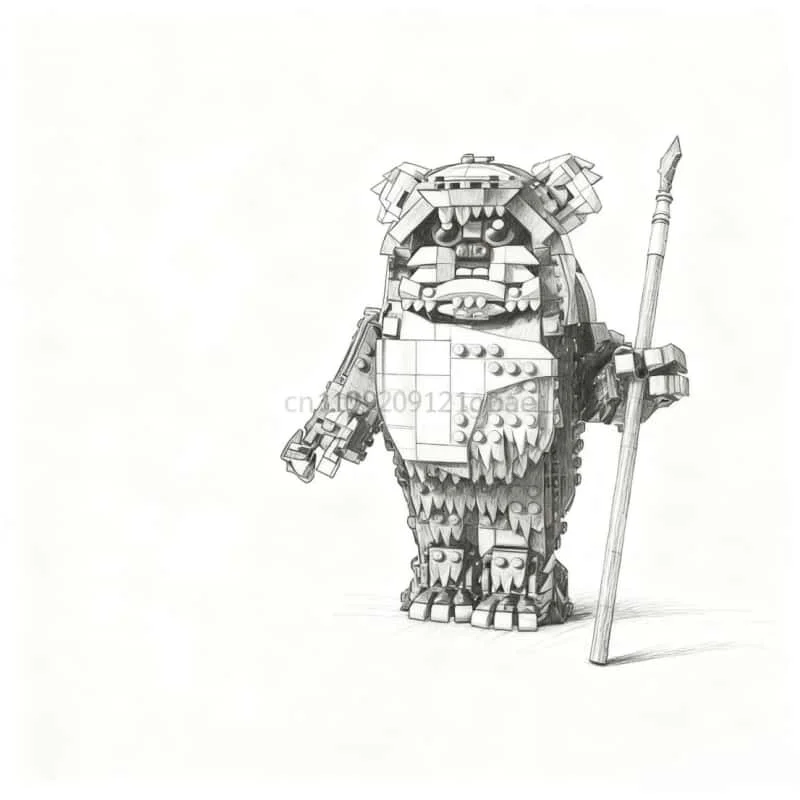 1010개 전투 티켓 게이트 이보크 정글 전사 센티넬 전쟁 블록 퍼즐 모델 장난감 생일 크리스마스 선물