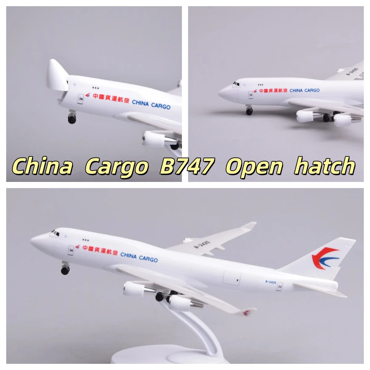 

China Cargo B747 Hatches Can Be Opened Cargo 20cm Scale Aircraft Model ABS Miniature Airplane Child Toy Plane Adults Fun Gift Di