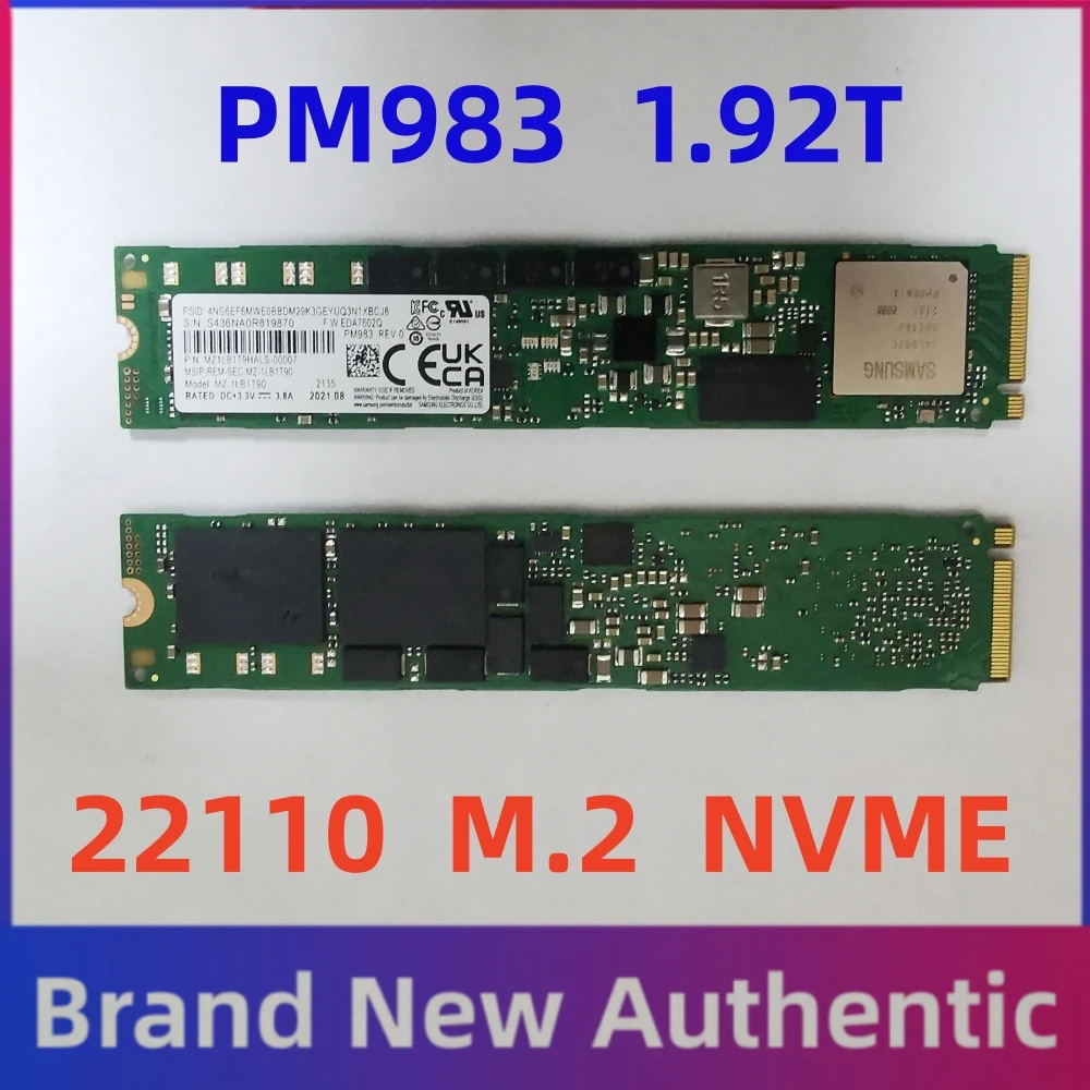 NOWY dysk półprzewodnikowy ssd PM983 1,92 T 22110 protokół nvme PCEI3.0 niezależna ochrona przed wyłączaniem pamięci podręcznej nowy oryginał