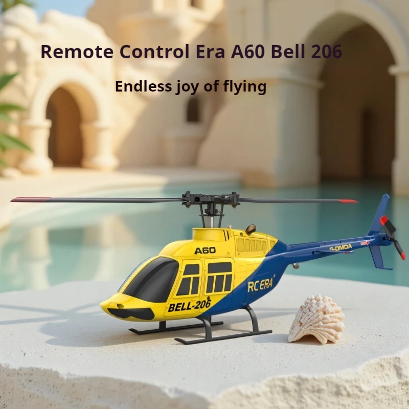 

A60 Rc Plane Helicopter 2.4g 6-Aixs Gyroscope 6ch Altitude Hold Optical Flow Bell 206 Mini Remote Control Helicopter Toys For