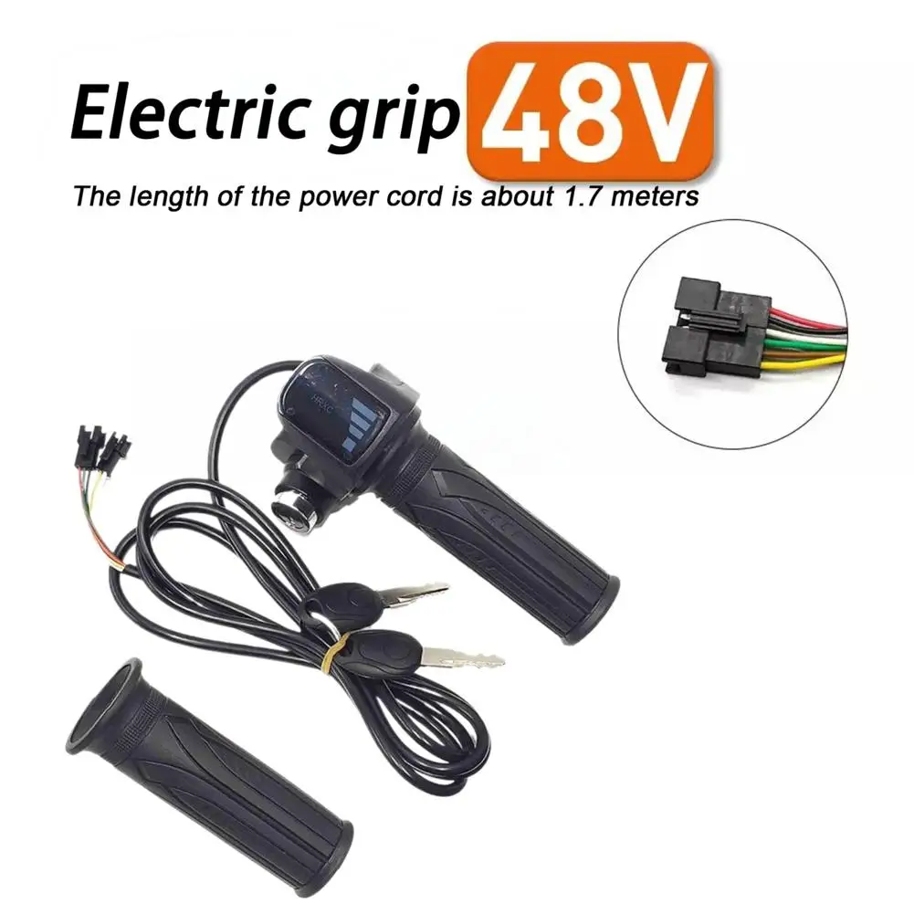 

Для 48 В ЖК-руля электрического велосипеда Водонепроницаемый ABS Plug Play Дисплей Уровень мощности в реальном времени Нескользящая ручка для 36 В 24 В E Scooter