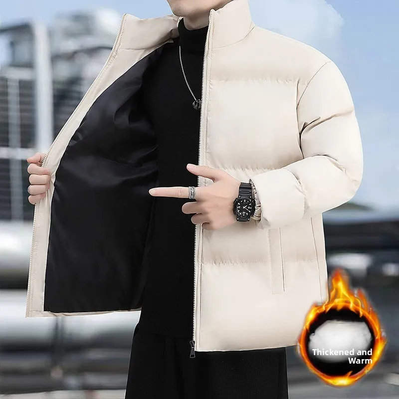 

Collaboration Edition Thiened, зимняя хлопковая куртка свободного кроя с воротником-стойкой, мужская модная верхняя одежда, теплая длинная молния в полоску