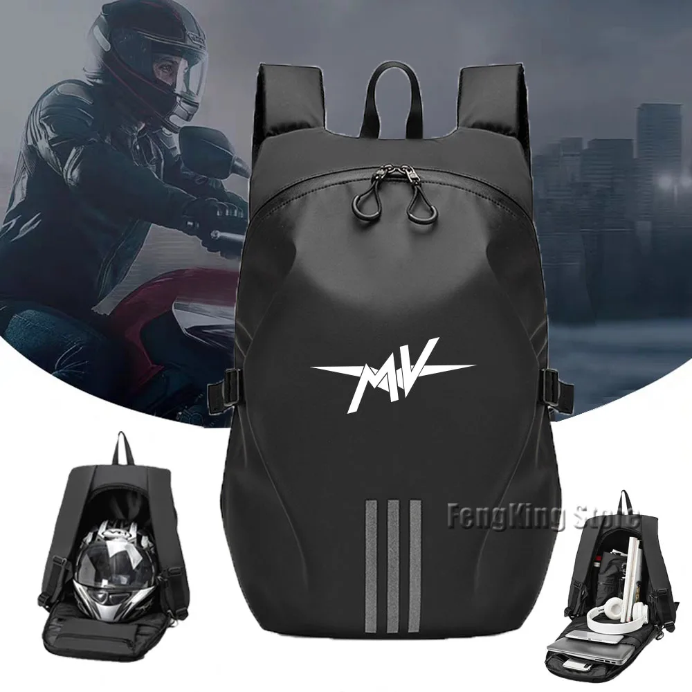 For MV Agusta 675 800 Brutale 800 1000 Tur Knight Backpack Motorcycle Helmet Bag Travel Equipment Waterproof and Large Capacity