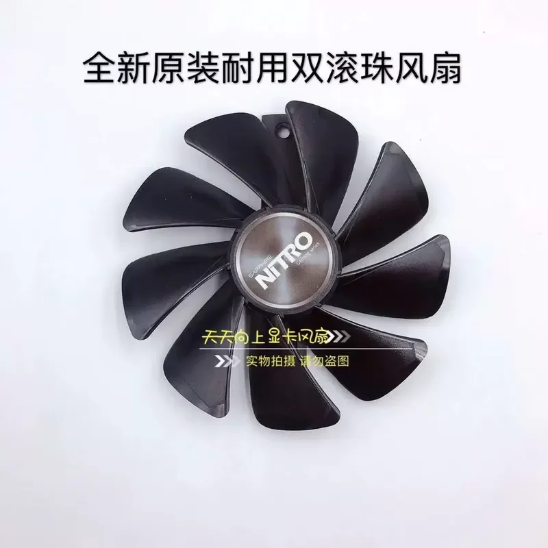 OC Bearing Fan for Sapphire RX 580 570 480 470 White Gold Super White Gold Overseas Edition Graphics Card Cooler Replacement