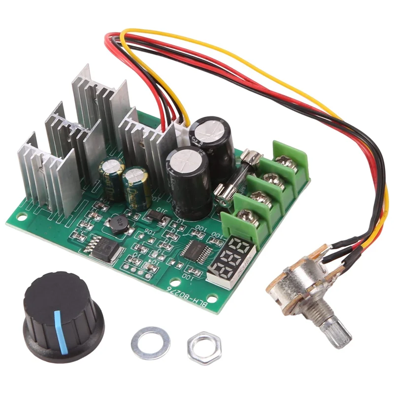 ABZV-DC 6-60V 30A ปรับ LED ดิจิตอลมอเตอร์ควบคุมความเร็ว PWM คอนโทรลเลอร์ DC มอเตอร์ 12V 24V 36V 48V