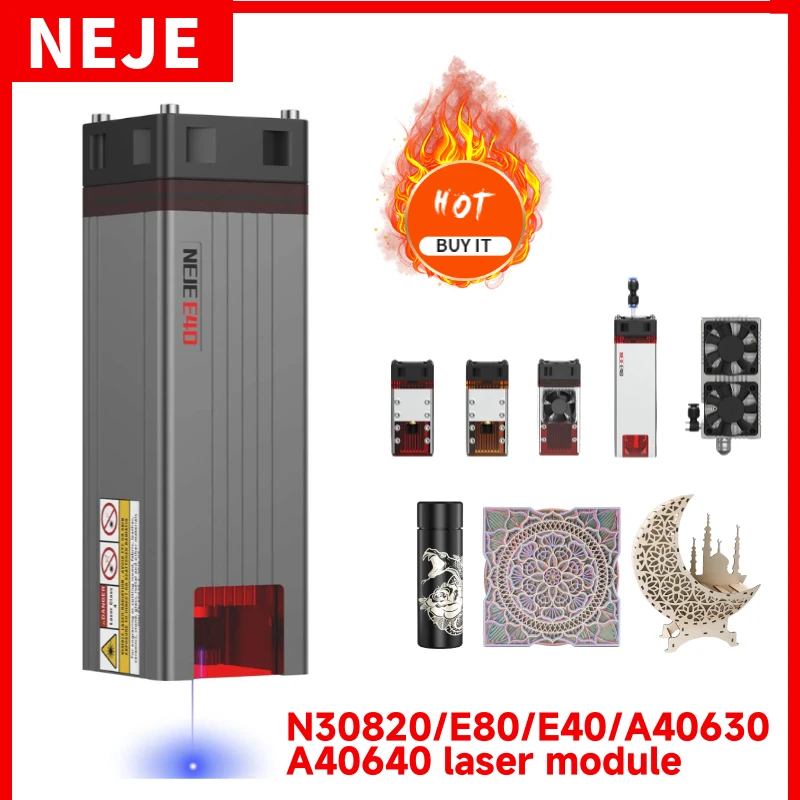 

router accessories woodworking NEJE laser module N30820/E80/E40/A40630/A40640 high precision CNC blue light fixed focus/zoom DIY