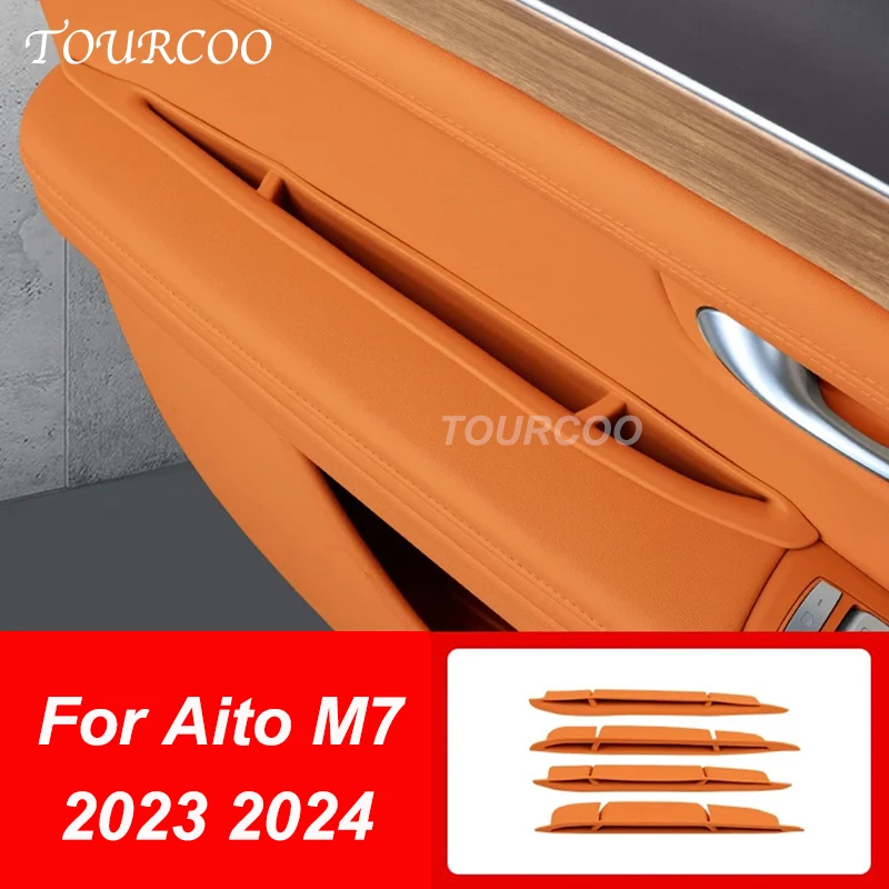 

For Aito M7 2023 2024 Car Door Handle Groove Silicone Storage Box Interior Accessories