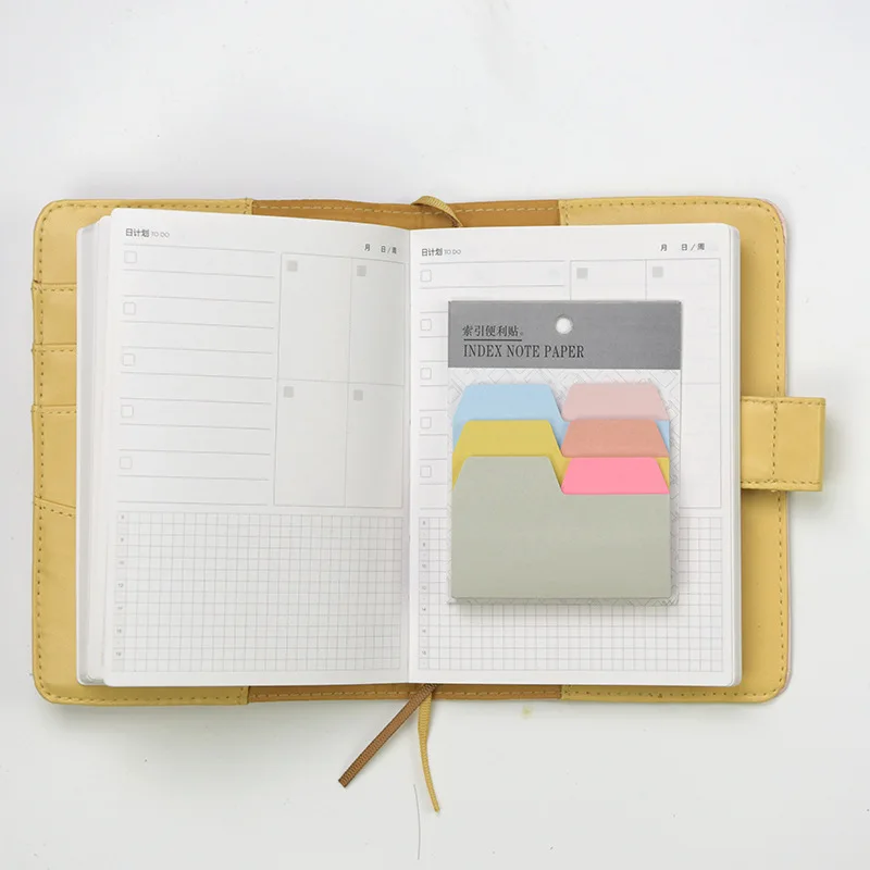 90pcs Morandi Memo Pad Ledger Index Tab Sticky Note per Page Marker Planner Self-stick Note forniture di cancelleria per ufficio scolastico