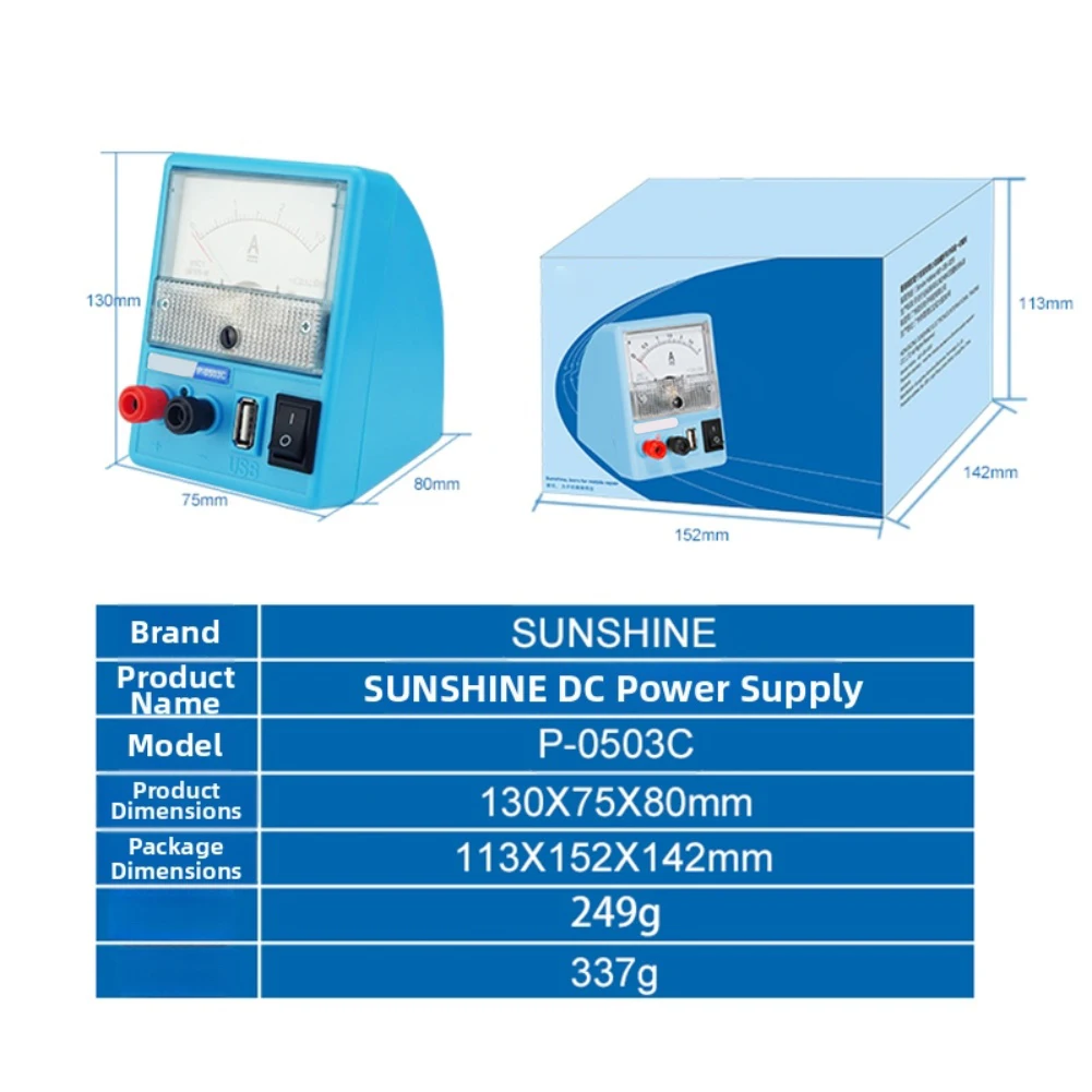 5V DC Regulated Power Supply 3A with USB Output and Short Circuit Protection Designed for Electronic Device Power Needs