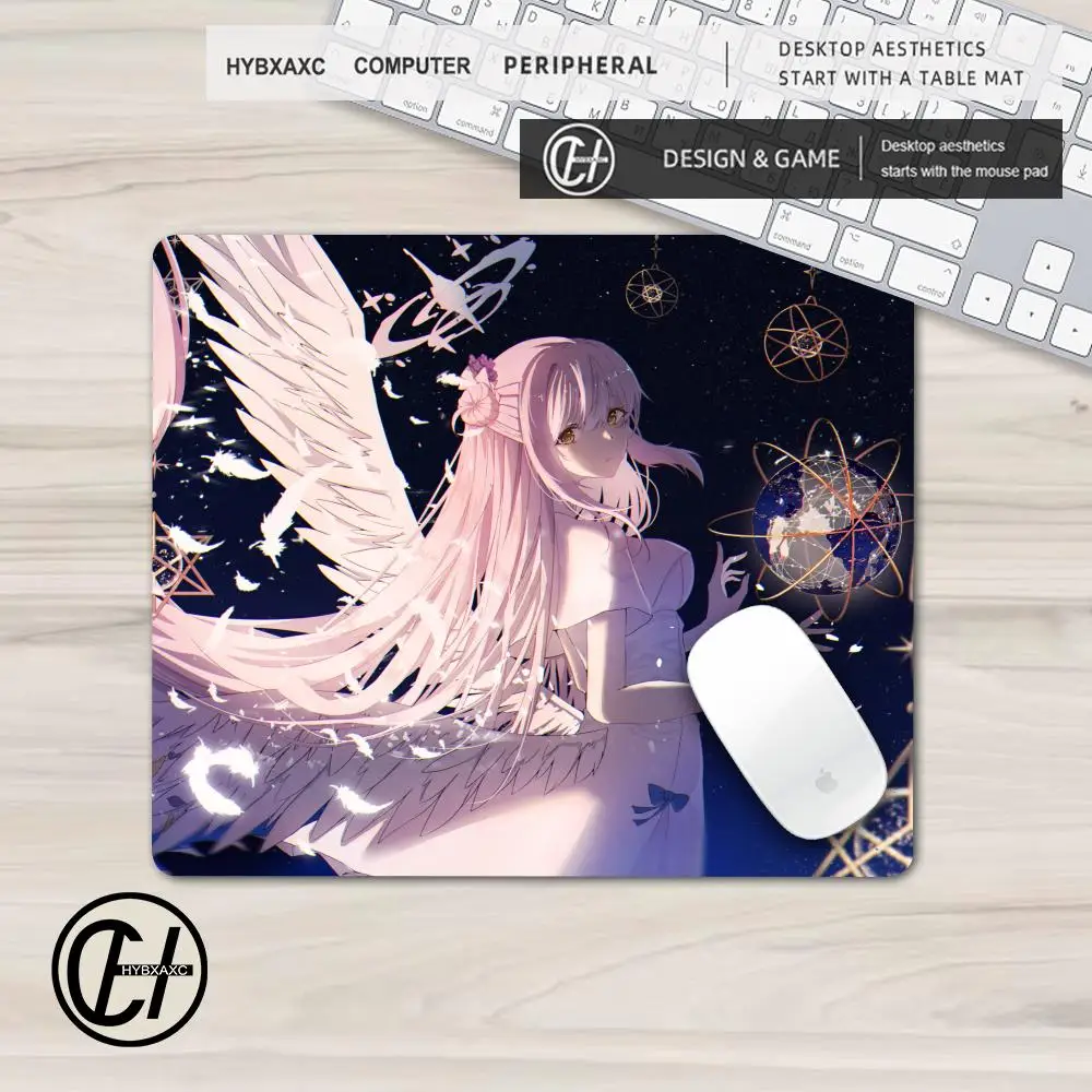 Kawaii Anime girl M-Misono Mika Mouse Pad 45x40 Non-Slip Rubber Edge locking mousepads Game play mats for notebook PC computer