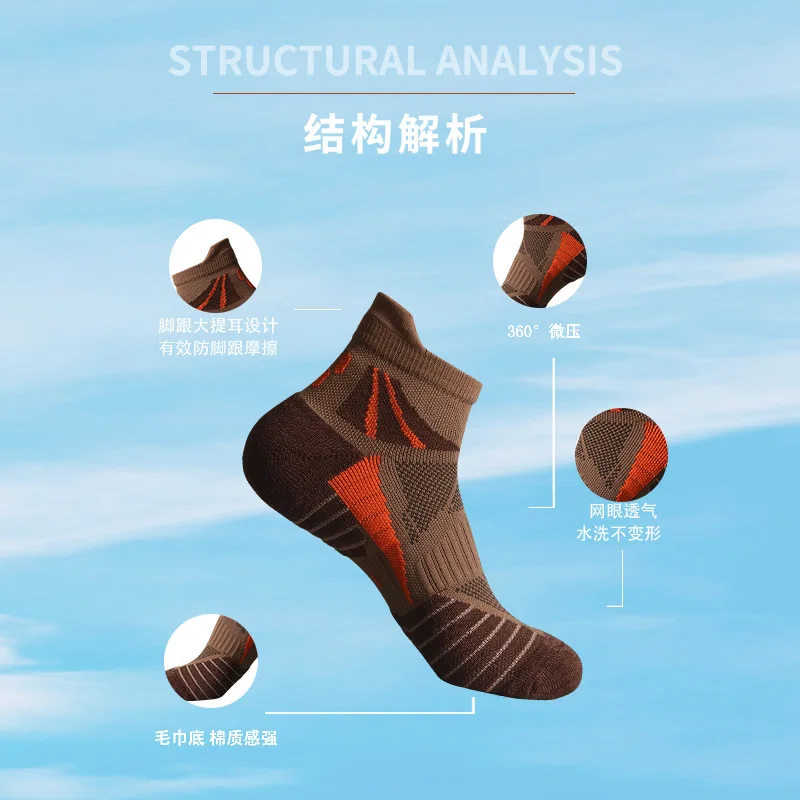 

New Advanced Moisture Management Sports Cotton Socks Terry Athletic Cycling Crew Men Women Temperature Regulation 1W505