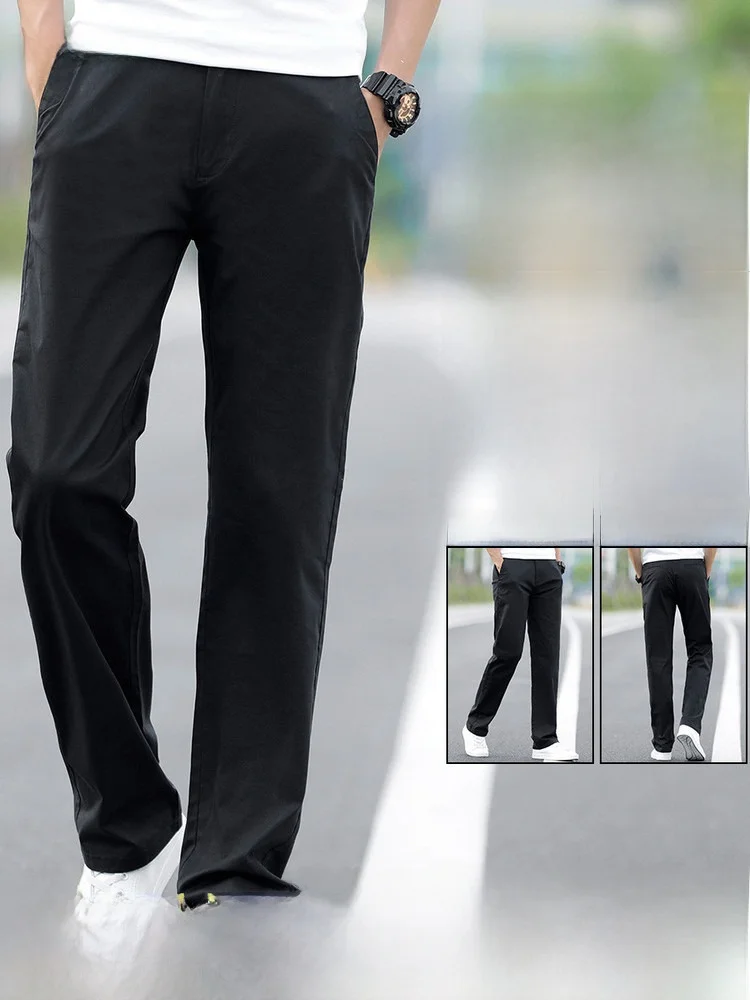 

Fashionable Cotton Blend Men's Straight Leg Casual Pants Spring 2026 Trendy All-Match Business Casual Trousers by Snow Flying