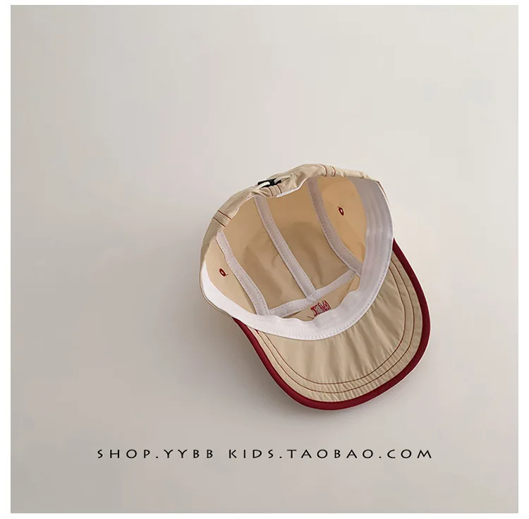 Summer Quick Dry Hat for Baby Letter Embroidery Baseball Cap Kids Boy Girl Adjustable Sunscreen Thin Sport Hats view 5