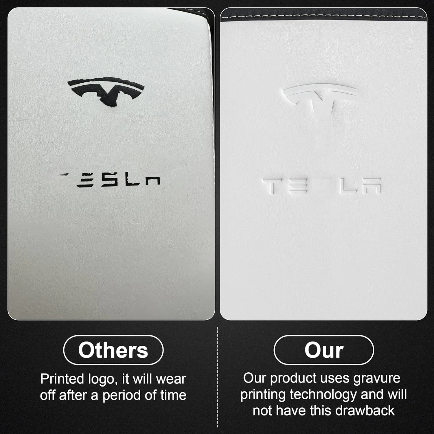 ที่เท้าแขนออกแบบมาสำหรับ Tesla รุ่น3/Y 2017-2023 2024อุปกรณ์เสริมหนังแท้ตรงกลางที่ครอบคอนโซล