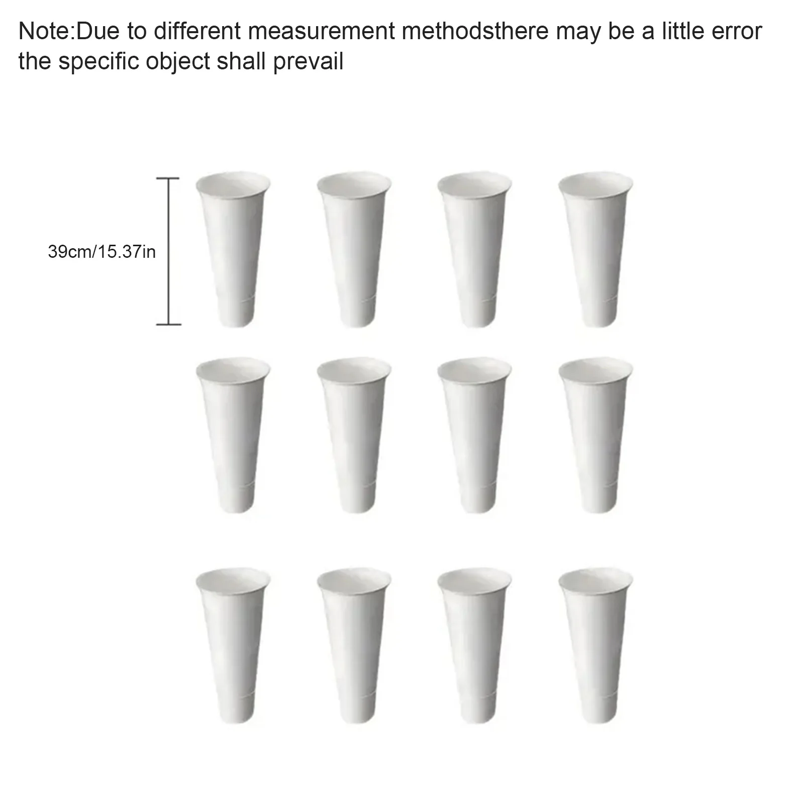 

12 шт. подставка для цветов, ведра, белая пластиковая подставка для растений, конические ведра, большая емкость, кашпо для растений для балкона и сада