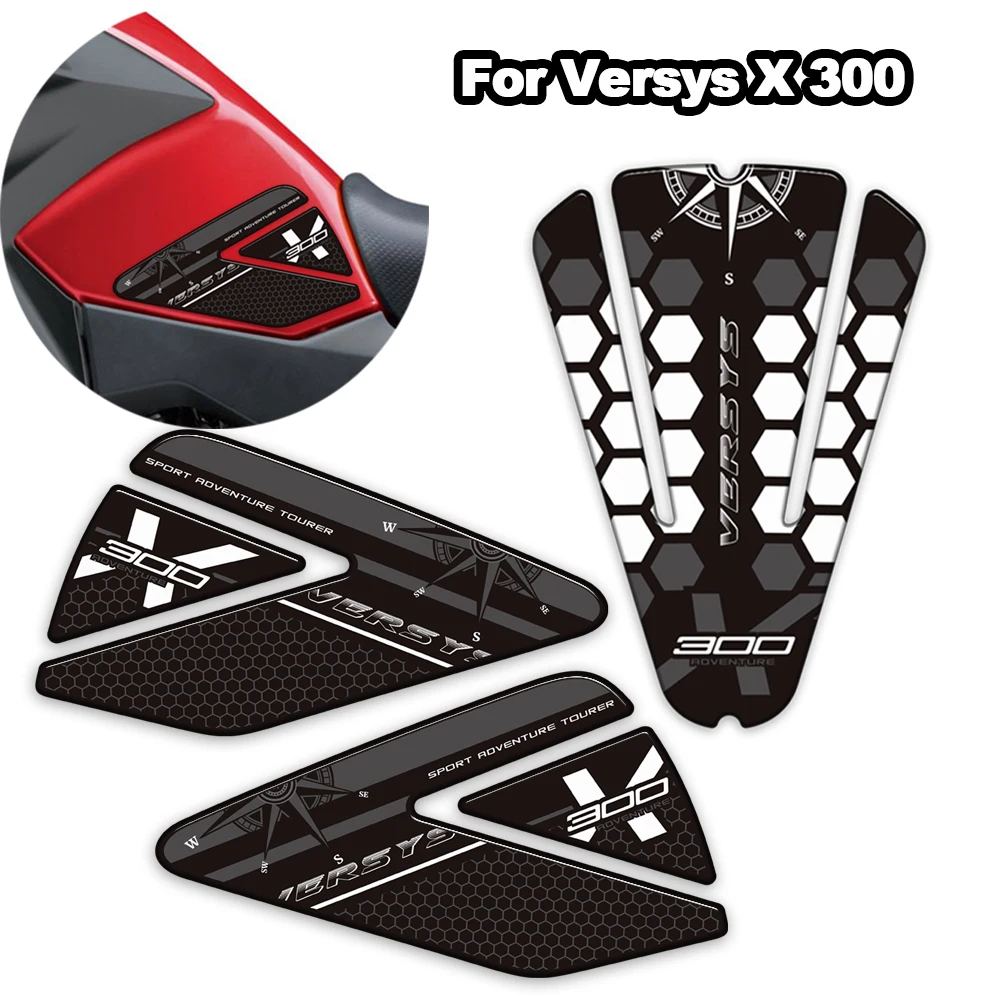 

For Kawasaki Versys X 300 X300 Versys-X 3D Motorcycle Tank pad stickers protector decals kit