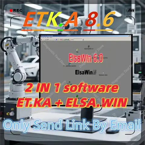 New Etk/a 8.6 for A-udi /V-W Auto Car Repair Software Electronic Parts Catalog ELSA/WIN 6.0 Maintenance diagnosis parts inquiry