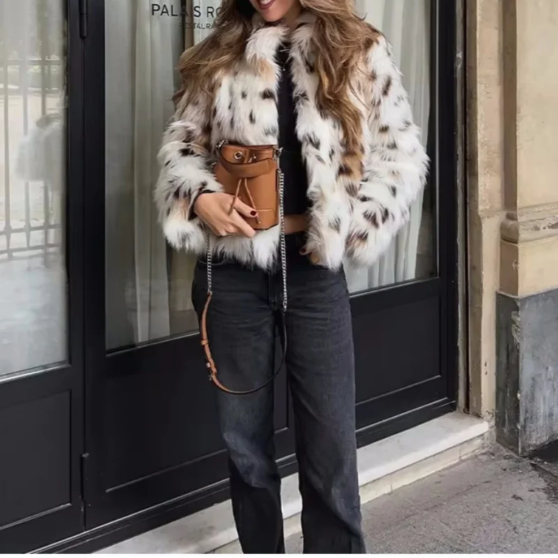 Guobioziy 2026 Women's New Faux Fur Effect Jacket Fashionable and Versatile Elegant and Stylish Casual and Comfortable