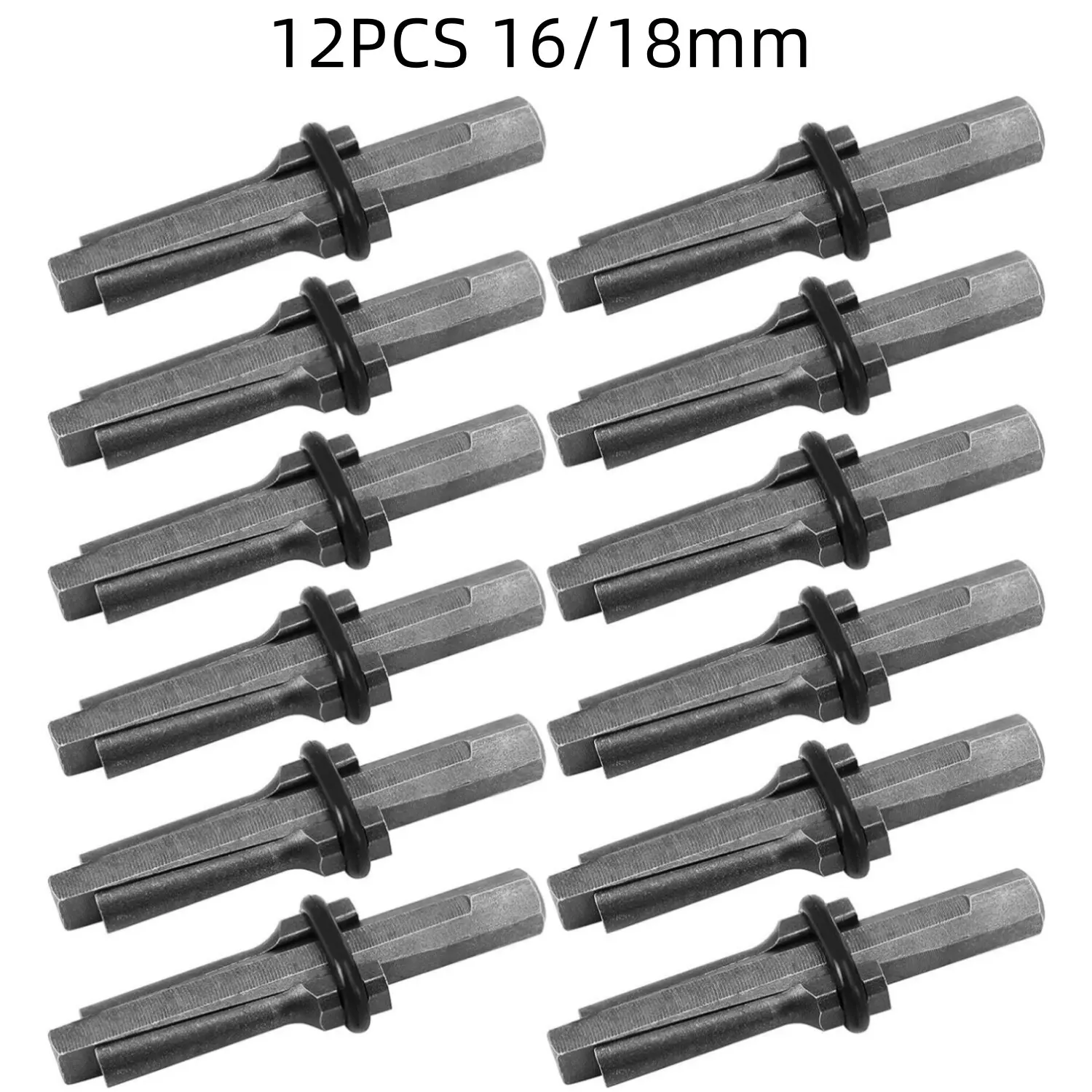 12PCS 16/18mm Heavy Duty Rock Splitting Wedges Stone Splitter Tool Wedge and Feather Shim for Rock Stone Concrete Marble Granite