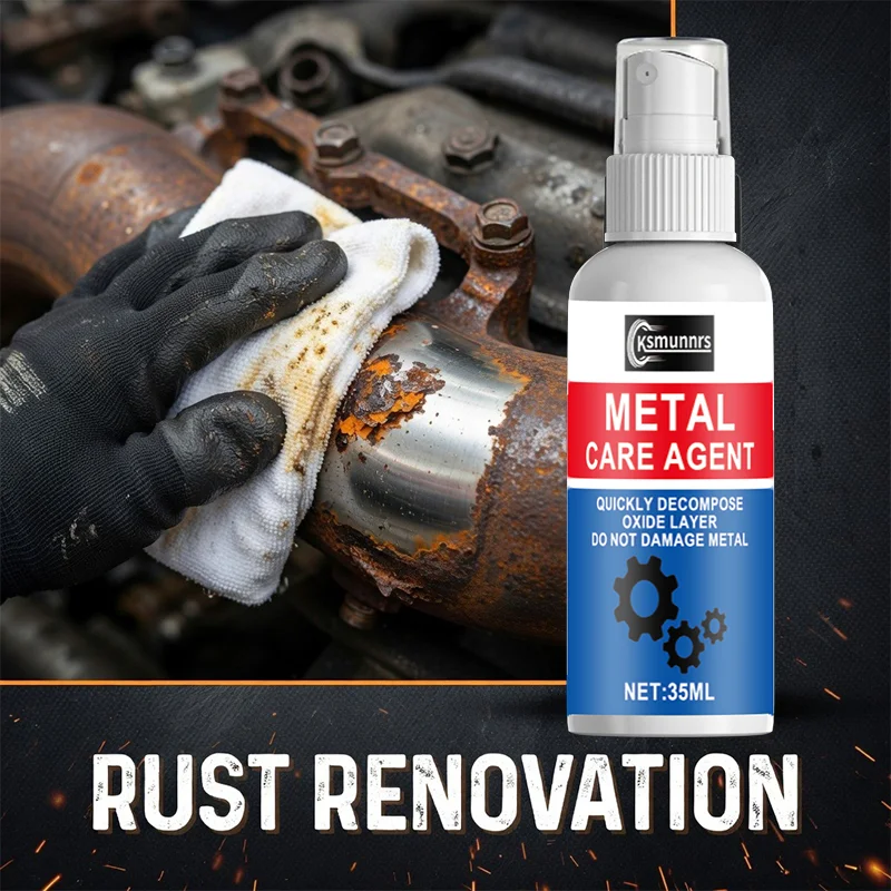 Powerful Fast Metal Rust Removal and Protection Spray - Powerfully penetrates and dissolves rust, leaving a polished, like-new f