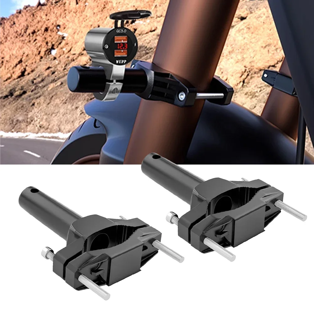 

1/2pcs Universal Motorcycle Headlight Bracket Clamp Holder Modified Bumper Auxiliary Lights Mount Spotlight Extension Pole Frame