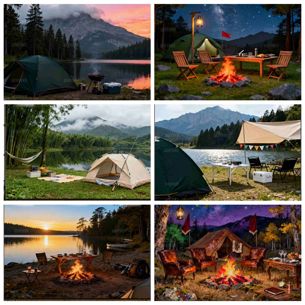 

Nature Themed Photography Backdrop Scenic Mountain Lake Background for Outdoor Portrait Shoot Studio Props Landscape Wall Art​