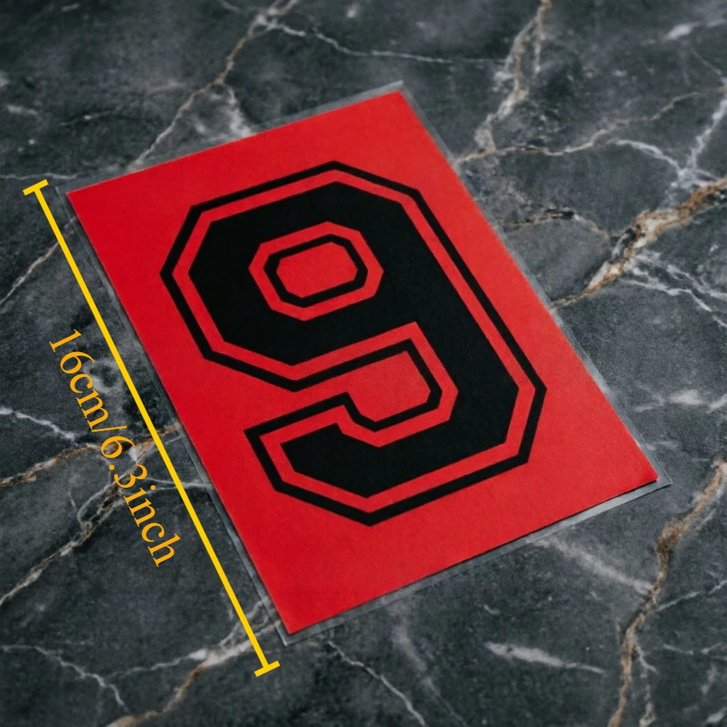 Racing Number Vinyl Stickers 0-9 Bold Outline Decals Weatherproof PET Helmet Kart ATV Motorcycle Custom Modification